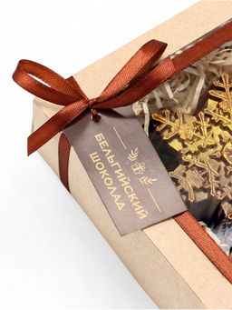 Шоколадная фигурка Снежинка 2026, бельгийский шоколад, 160 г - Simaland фото 3