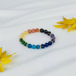 Браслет 7 чакр из Самоцветов 19,5 см