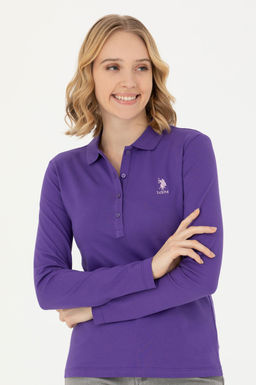 Женский фиолетовый базовый свитшот - U.s. polo assn фото 10