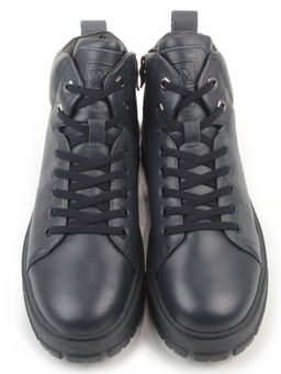 05-AW1010-2M DK. BLUE Ботинки зимние мужские (натуральная кожа, натуральный мех)