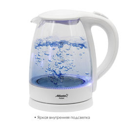 Чайник электрический 1,7 л стеклянный арт. ATH-2470 - Полимербыт фото 3