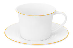 Чайн. наб. 12 пр. 270 мл "Белая с золотом", NEW BONE CHINA
