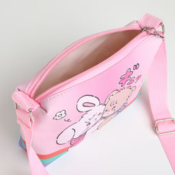 Сумка детская «Друзья», для девочки, на молнии, розовая