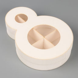 Коробка подарочная, кондитерская упаковка 8 марта белая, 22?16?5 см