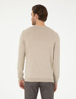 Kum Melanj Slim Fit Bisiklet Yaka Basic Triko Kazak - Pierre cardin фото 5