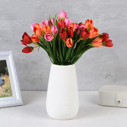 Цена за 10 шт. Цветок искусственный Букет тюльпанов 34 см 6 веток / NT596 /уп 600/ - Галеонтрейд фото 39