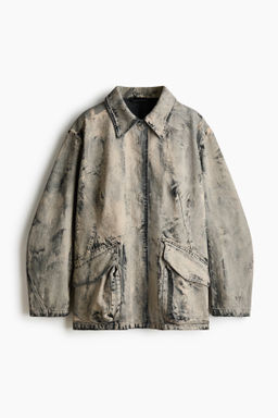 Chaqueta denim efecto pintura