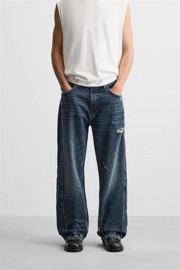 BAGGY JEANS WITH SEAM DETAIL - Zara фото 2