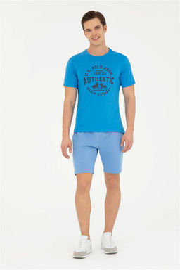 Мужские темно-синие вязаные шорты