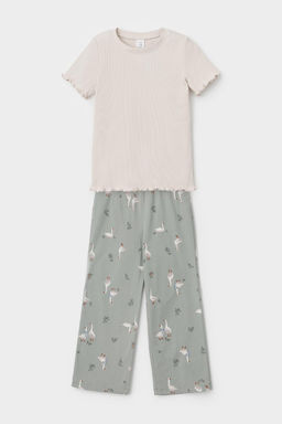 Crockid _ К 1633/бежевый,гуси пижама дет