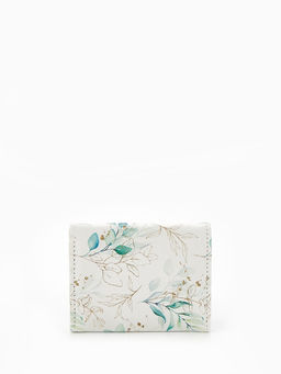 Кошелёк женский на кнопке, 10.5?2.5?8.5 см, с цветочным принтом, разноцветный