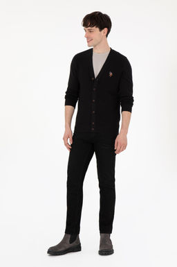 Мужской черный базовый трикотажный кардиган Неожиданная скидка в корзине - U.s. polo assn фото 11