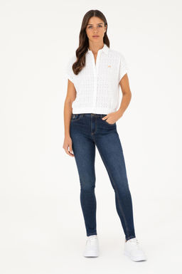 U. S. Polo Assn / Женская белая трикотажная рубашка - U.s. polo assn фото 4