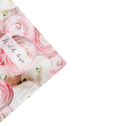 Цена за 10 шт. Бумага упаковочная глянцевая Ранункулюсы, 70?100 см