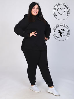 РАСПРОДАЖА Костюм Шарлот (мех)_394плюс/черный - Ihomelux фото 3