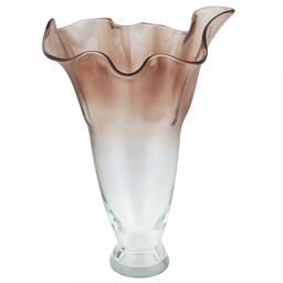 Ваза для цветов стеклянная "Фазолетто-1" 7,45л, д32см, h45,5см, большая, свободного выдувания (Россия)