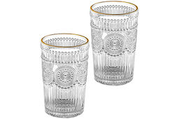 Набор 2 стаканов 360 мл 8*8*12,5 см с золотым кантом стекло - Elan gallery фото 4