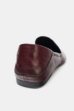 LEATHER LOAFERS WITH HIGH VAMP - Zara фото 6