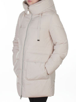 8379 LT. BEIGE Куртка зимняя женская (200 гр. холлофайбер)