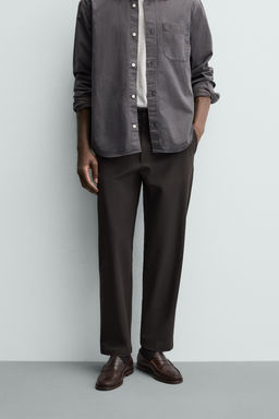 PANTAL?N REGULAR FIT CONFORT / Marr?n - Zara фото 2