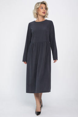 Платье из вельвета Андреа (графит) П14801-25М