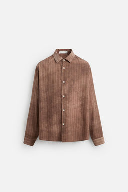 WASHED EFFECT STRIPED SHIRT - Zara фото 7