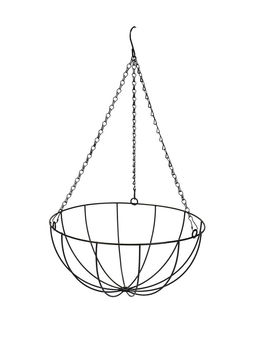 Кашпо подвесное «Полусфера», d=35 см, h=58 см, металлическое, со вставкой из кокоса, Greengo