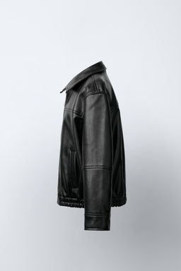 FAUX LEATHER BOMBER JACKET - Zara фото 3