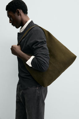 BOLSO SHOPPER LISO / Verde Caqui - Zara фото 2