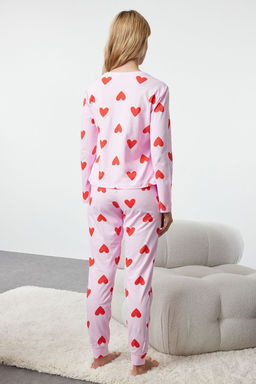 Trendyolmilla Beyaz %100 Pamuklu Kalpli Orme Pijama Tak?m? THMAW21PT0566 фото 49