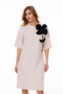 Платье Lars Style 1035 бежево-розовый