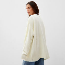 Кардиган с карманами женский MIST, молочный, onesize (44-48)