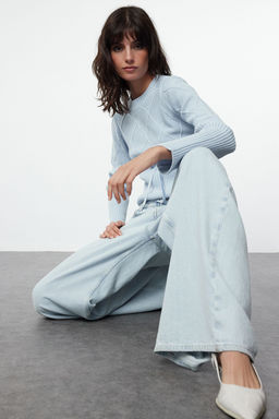 Mavi Kurdele/Fiyonk Detayl? Triko Kazak TWOAW25KZ00225