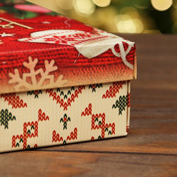 Цена за 5 шт. Коробка складная, крышка-дно С Новым Годом 20 х 20 х 6 см - UPAK LAND фото 3