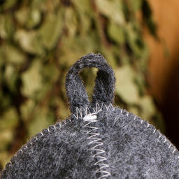 Шапка для бани с вышивкой Argin серая - Добропаровъ фото 3