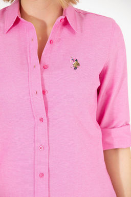 Рубашка женская розовая Uzunkol Basic - U.s. polo assn фото 7