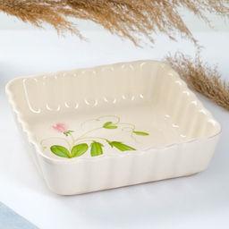 Форма для запекания Псковский гончар «Горох», 1.5 л, 6.5×25 см, керамика, кремовая