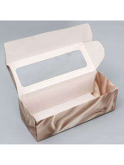 Цена за 5 шт. Кондитерская упаковка, коробка для кекса с окном, «Шёлк», 26 х 10 х 8 см