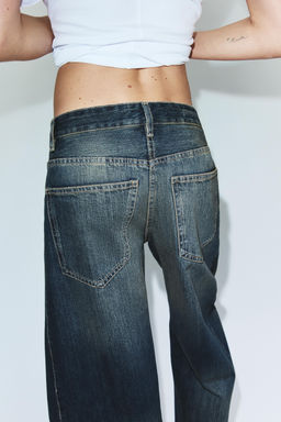 TRF OVERSIZE MID-WAIST JEANS - Zara фото 6