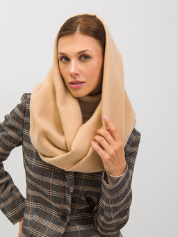 Большой теплый двусторонний палантин В СОСТАВЕ ШЕРСТЬ и КАШЕМИР - Tantino фото 3