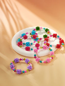 Цена за 4 шт. Браслет детский Выбражулька «Пионы», d=6 см МИКС