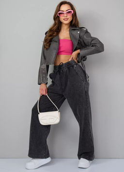 K13185 Спортивные брюки (начес) ГРАФИТ