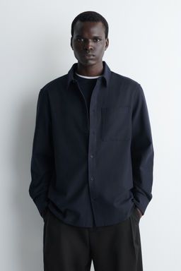 CAMISA MEZCLA DE ALGOD?N CEPILLADO RELAXED FIT - H&m фото 3