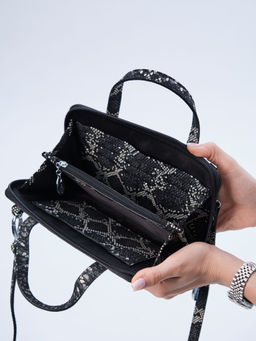 Сумка кожаная Azaro 30850 черный-питон