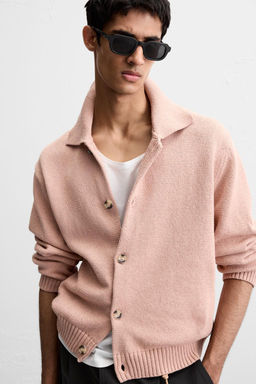 TEXTURED COTTON-BLEND CARDIGAN - Zara фото 7