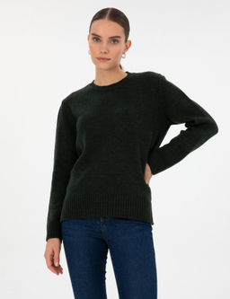Koyu Ye_il Comfort Fit Kazak