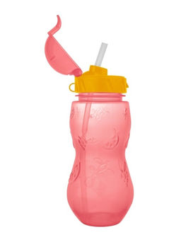 Бутылка "Fruit" с трубочкой, pink (400 ml)