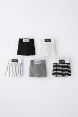 6-14 A?OS/ PACK CINCO B?XERS ETIQUETA / Negro