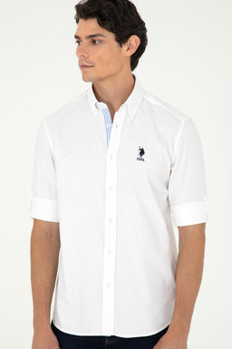 Мужская белая рубашка с длинным рукавом - U.s. polo assn фото 10