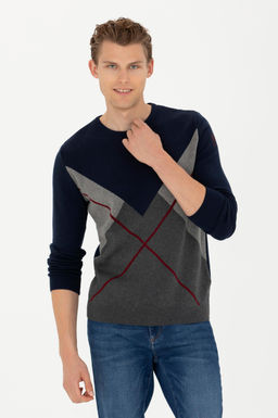 U. S. Polo Assn / Мужской темно-синий свитер - U.s. polo assn фото 17